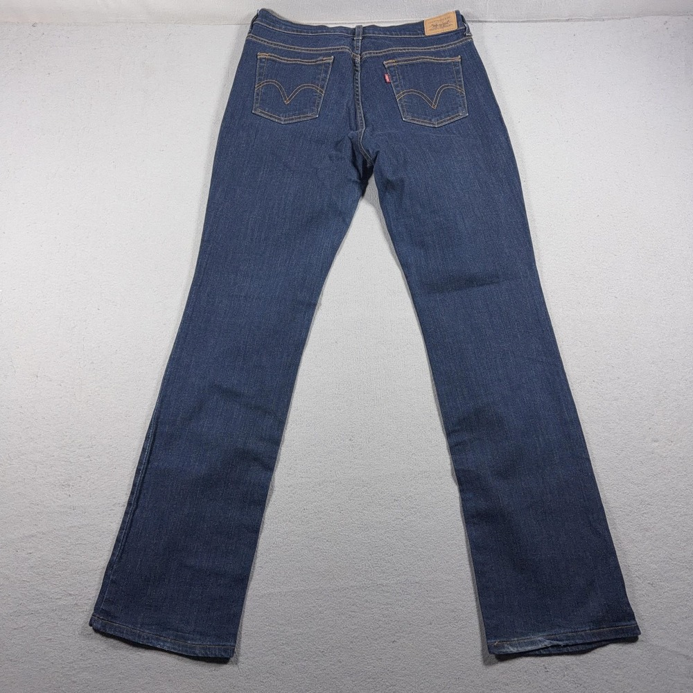 Vintage Levis 505 Jeans Women 10 Long Blue Dark Wash Straight Leg Stretch Denim - Picture 10 of 11